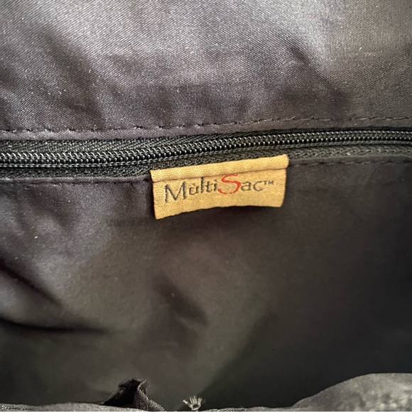 NWT MultiSac Vegan Leather Multipockets Stylish Black Major Backpack - Picture 10 of 17